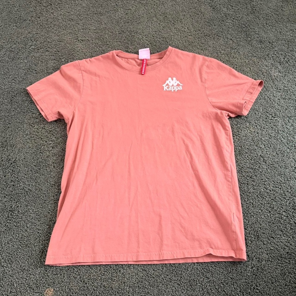 Kappa Men's Orange and White T-shirt